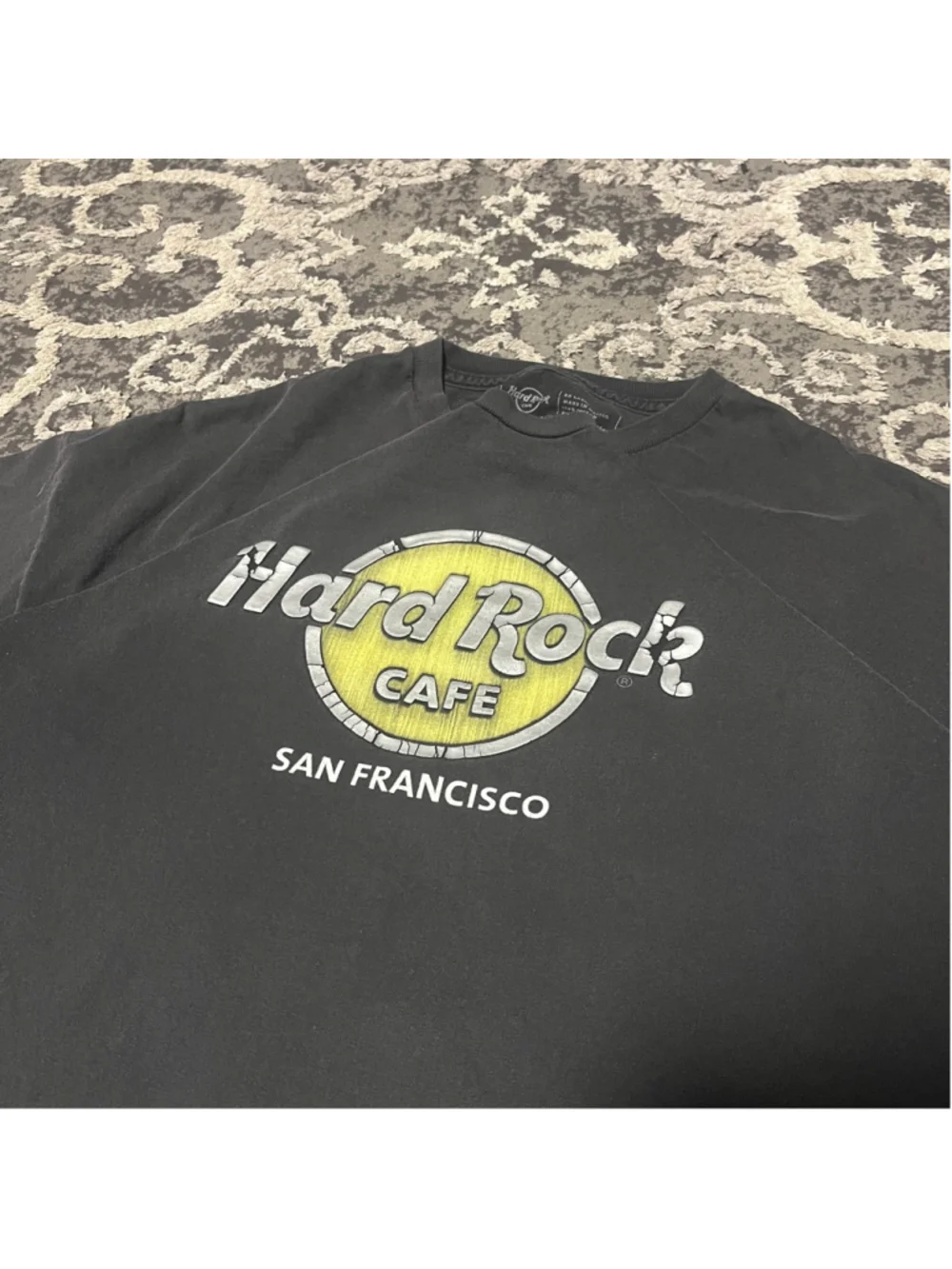 Men's Hard Rock Cafe Short Sleeve Tee XXL Black Yellow - Picture 2 of 6